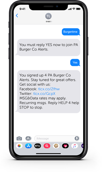 text marketing for restaurants food service providers phone